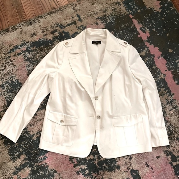 Talbots Jackets & Coats Talbots White Military Blazer Gold Buttons